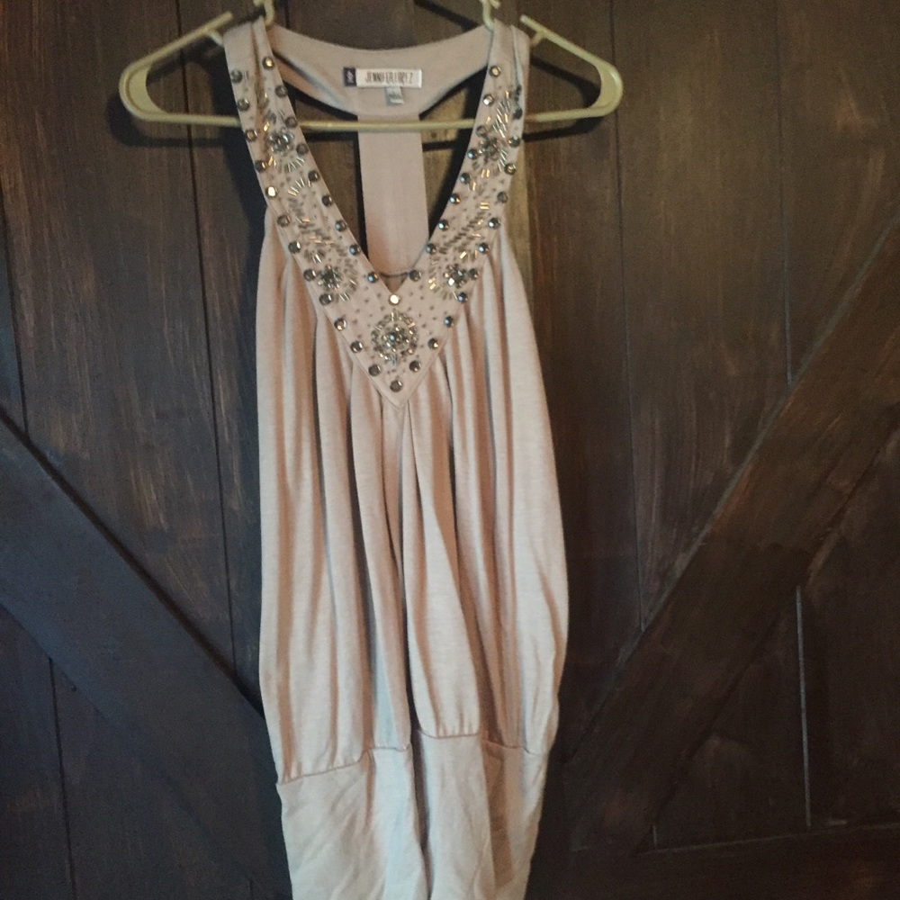 Jennifer Lopez beaded tank